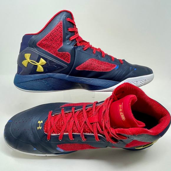 Under Armour Steph Curry Clutch Fit Drive 2 Sneakers Mens 13 Black Red S1520 - Picture 3 of 14